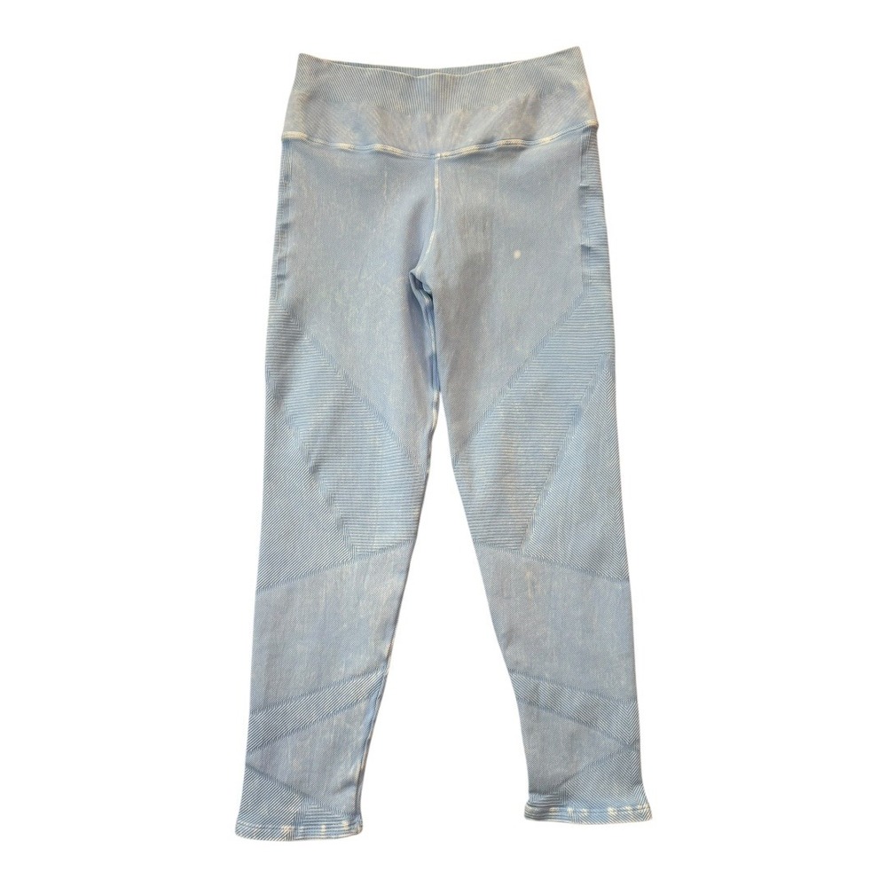 Spiritual Gangster Leggings Light Blue Textured Athletic Athleisure M L